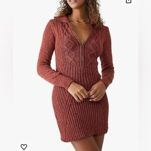 Free people mont blanc sweater mini dress